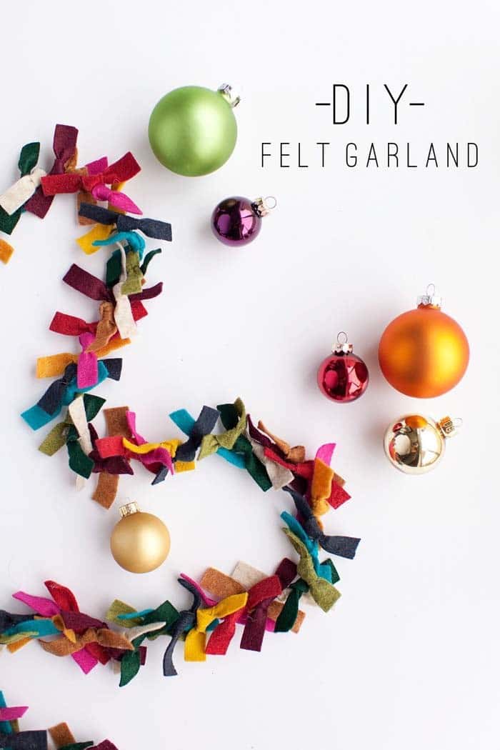 Colorful Felt Strip Garland