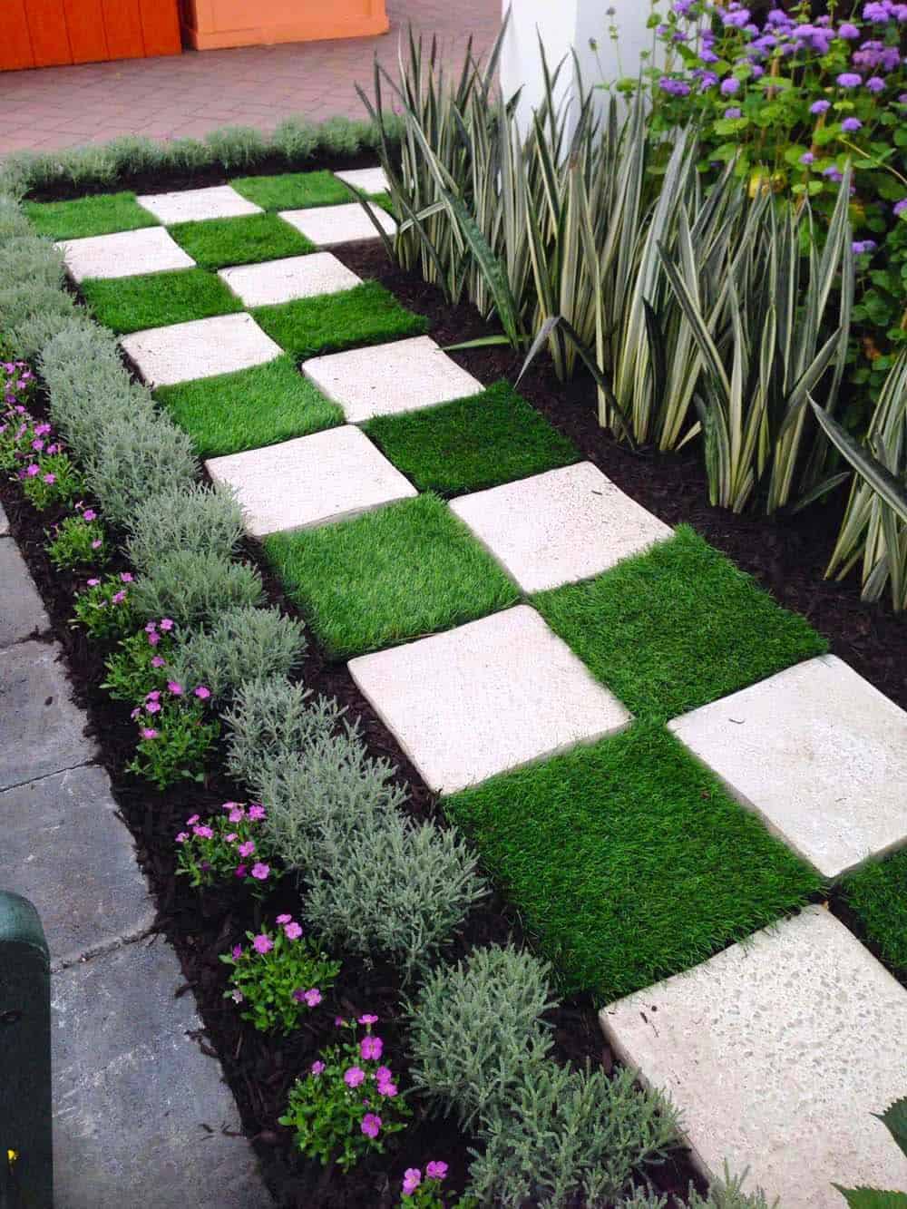 Checkerboard Garden Walk