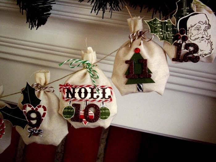 Advent Calendar Bag Garland