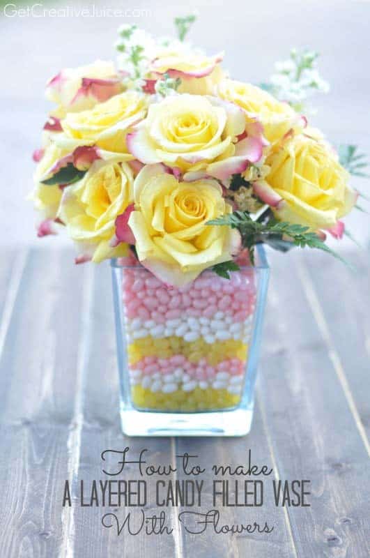 Create a Unique Flower Vase with Jelly Beans