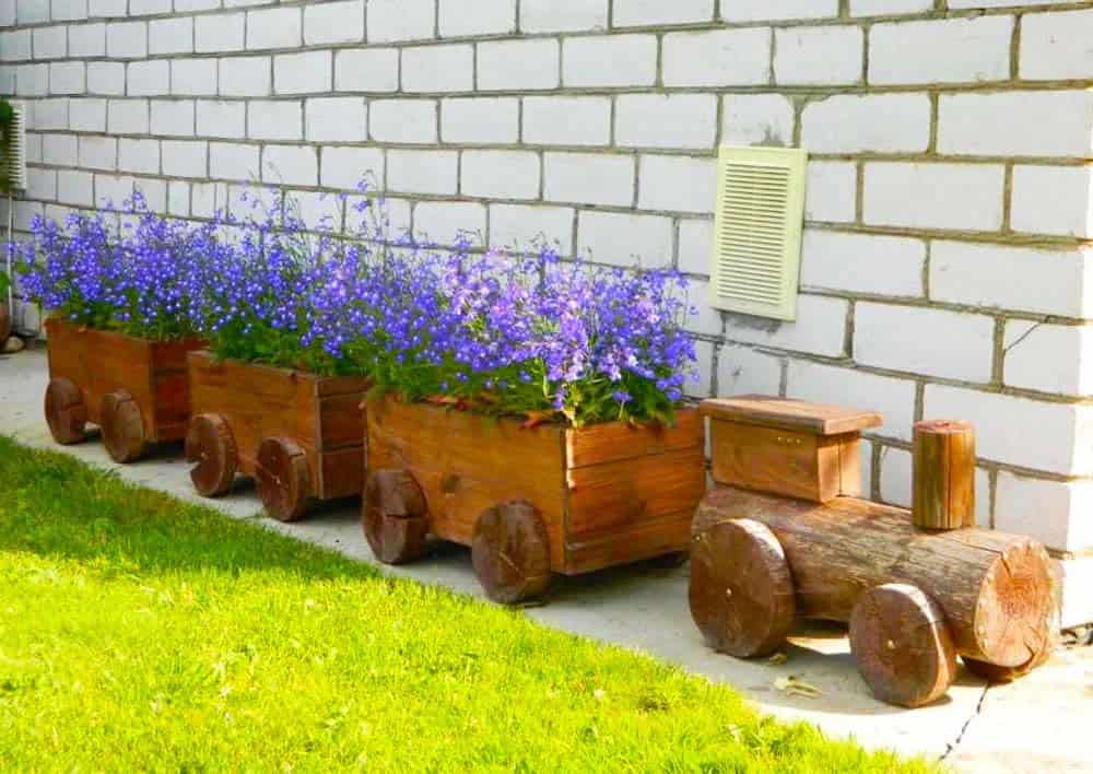 Whimsical Planter Train