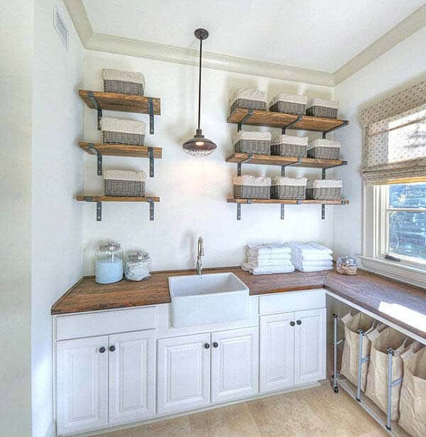 Spacious Shelving And Cabinet Storage