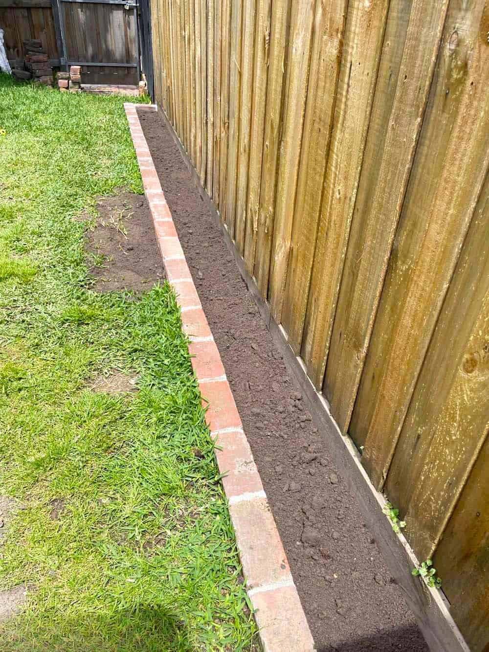 Brick Edged Garden Bed