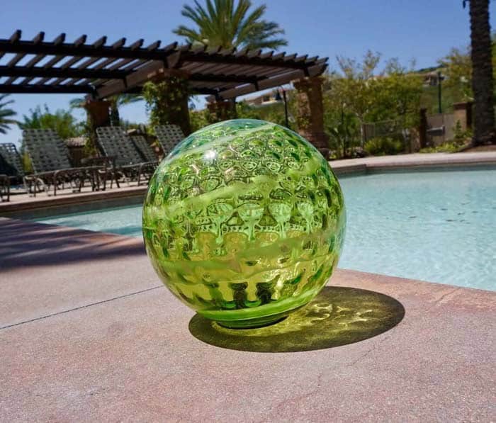 Poolside Glass Gazing Ball