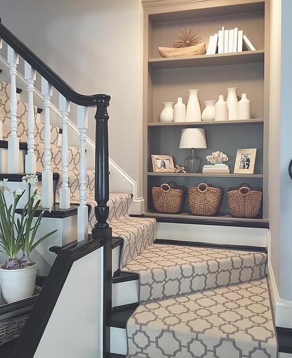 Build Custom Shelves for Your Stair Runner Decoration