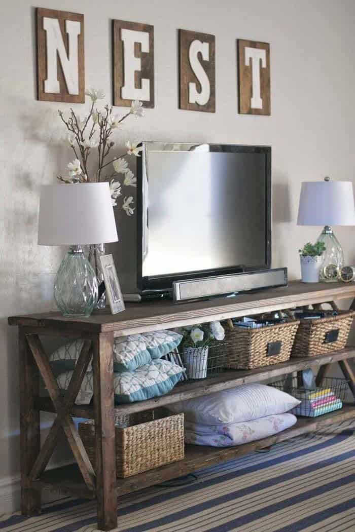 DIY Media Console for Modern Farmhouse Décor