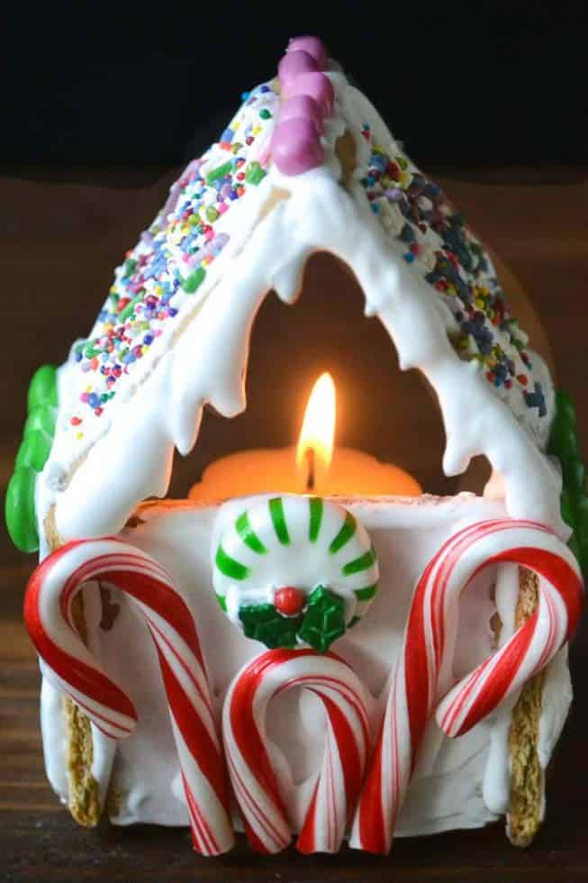 Make a Chic Candle Holder with a Gingerbread House