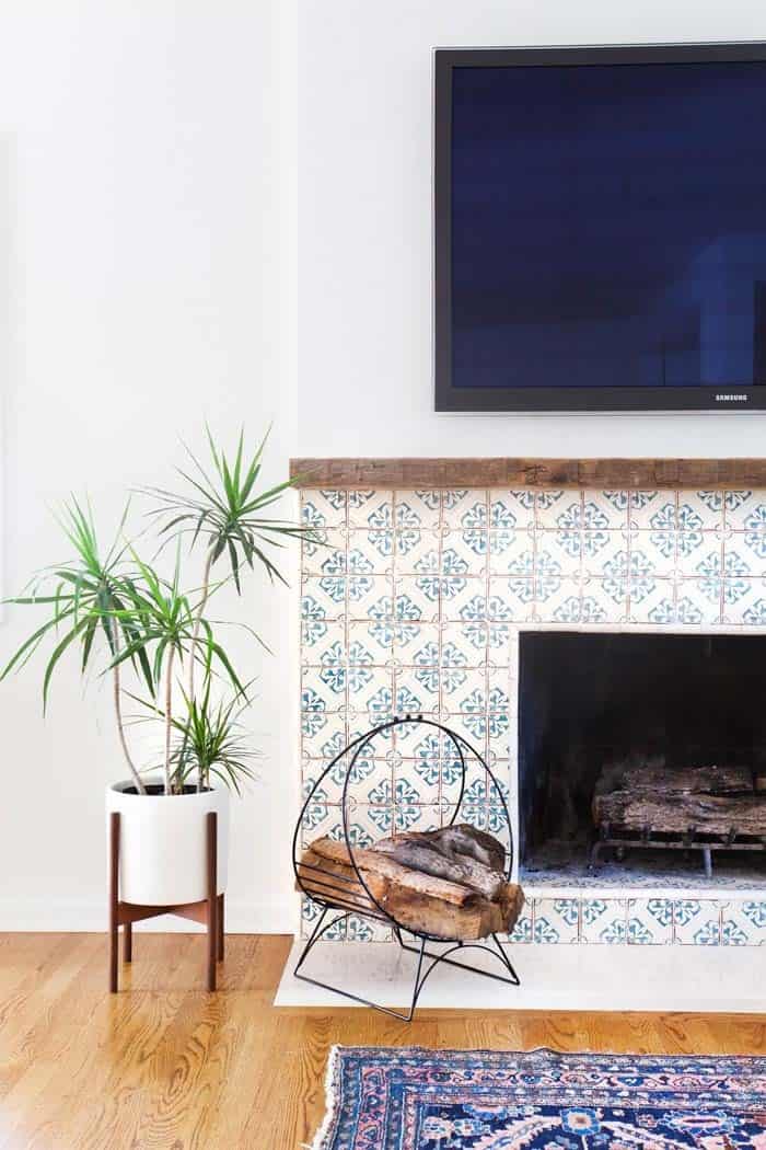 Spruce Up Your Fireplace with Exotic Tiles Design