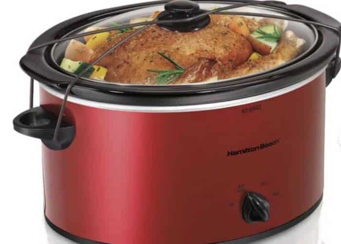 Red Portable Slow Cooker