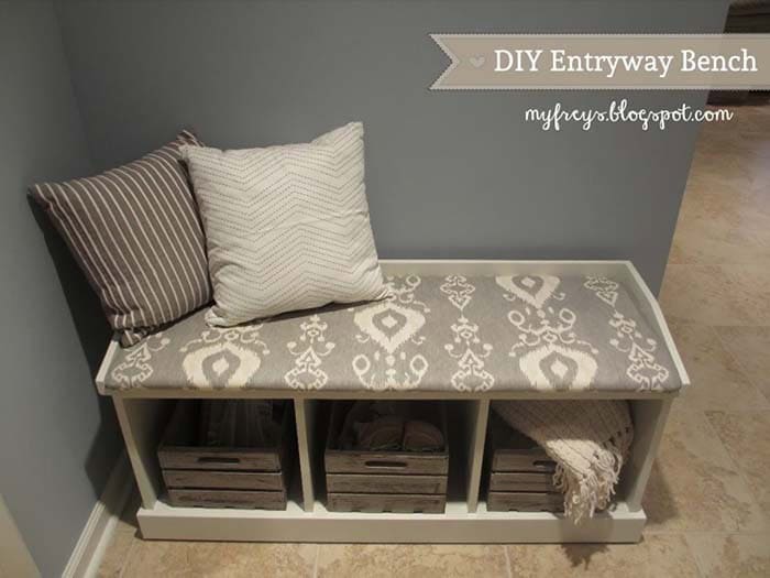 Cushioned DIY Storage Bench