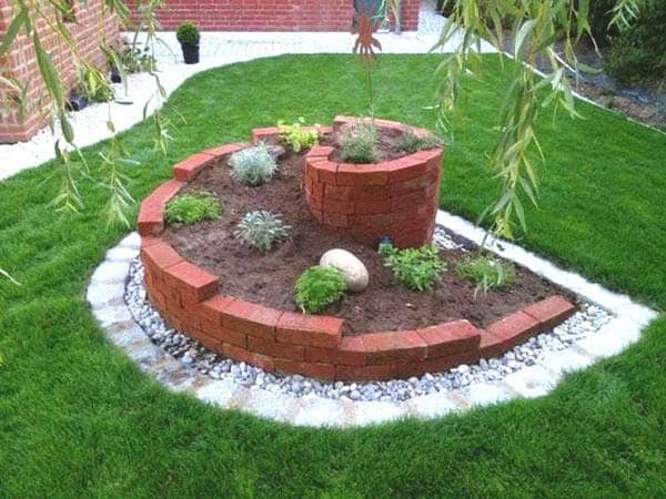 Transform Your Yard with a Brick Spiral Herb Garden