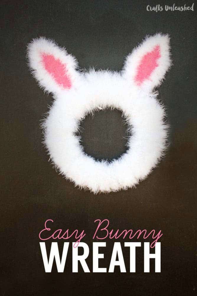 Create a Fuzzy Bunny Wreath for Your Door