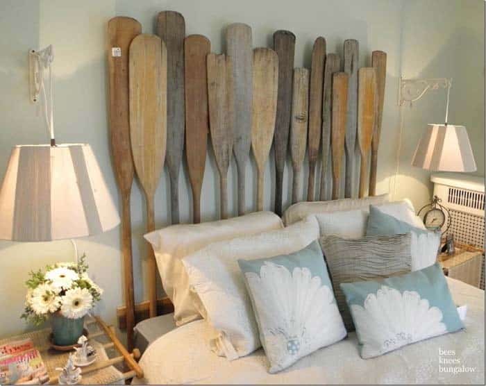 Boat Oar Headboards for a Unique Bedroom Decor