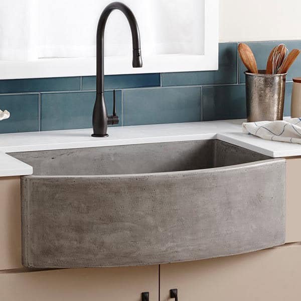 Maximize Space with a Small Concrete Farmhouse Sink