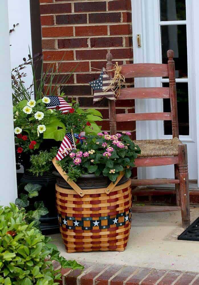 Celebrate the 4th of July with a Patriotic Rattan Basket