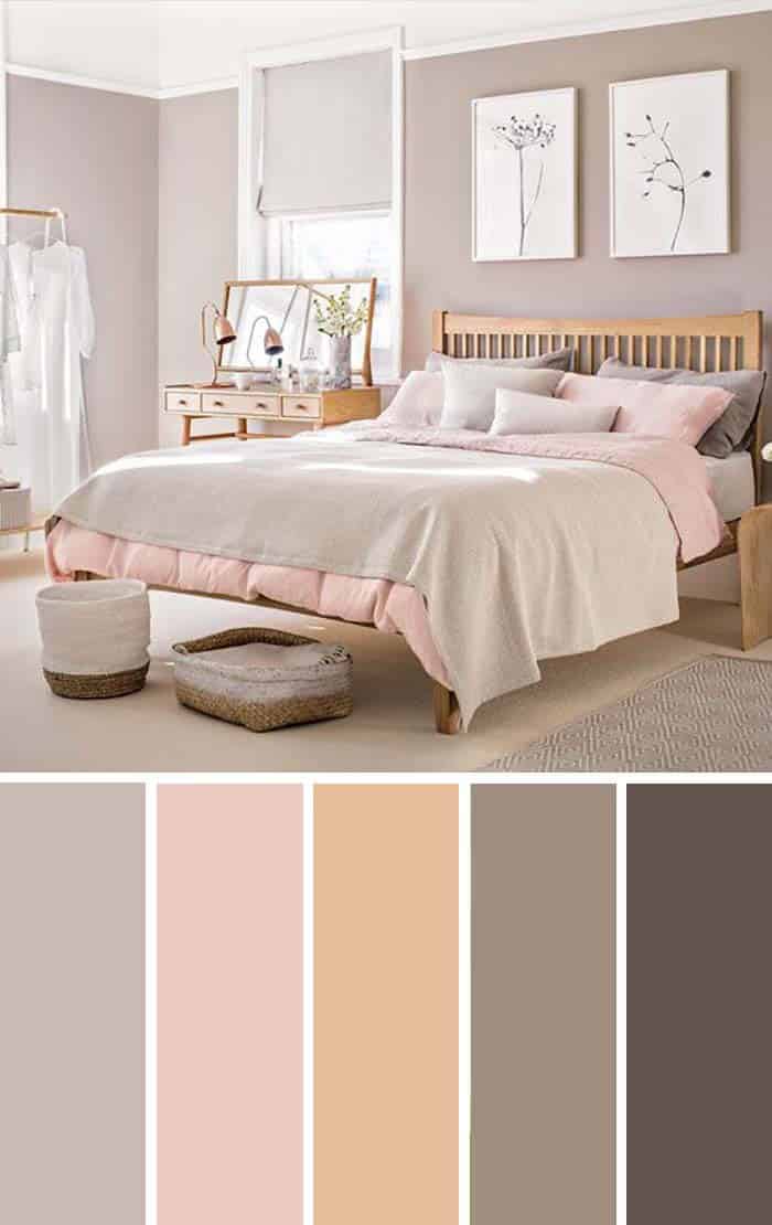 Taupe and Pale Pink