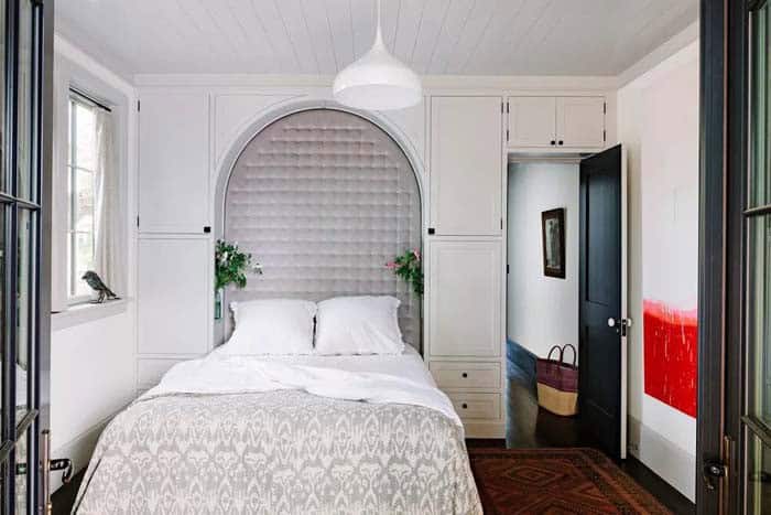 Maximize Storage with a Temple-Inspired Headboard