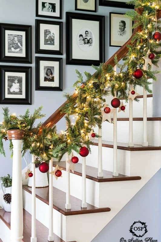 Add Festive Color To Your Banister Garland