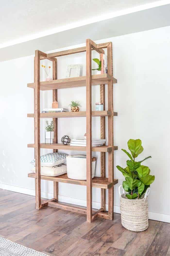 DIY Bookshelf With Minimalist Framing