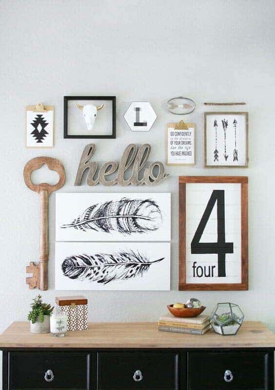 Pinterest-Worthy Gallery Wall with Mixed Media Pieces