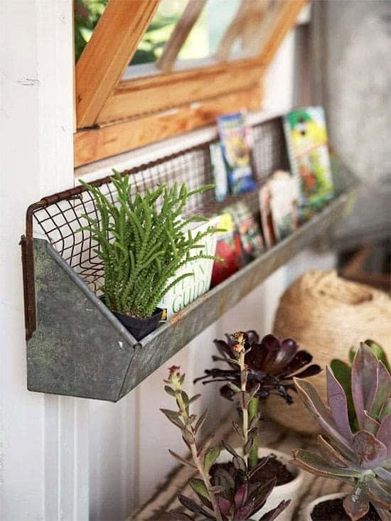 Storage In Wall Metal Shelves