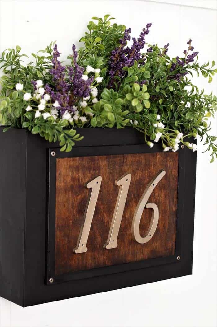 Rustic Planter With Numbers