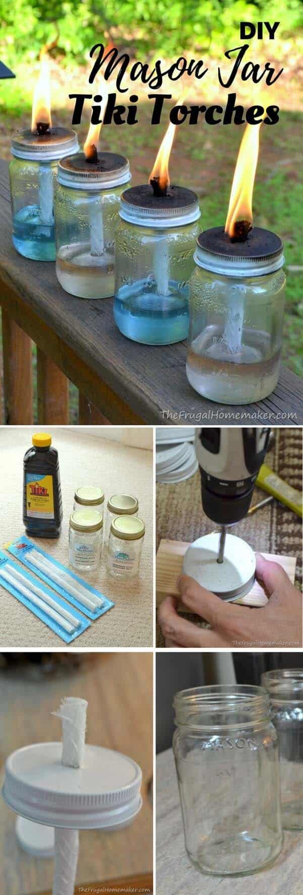 Tiki Torch Mason Jar Project