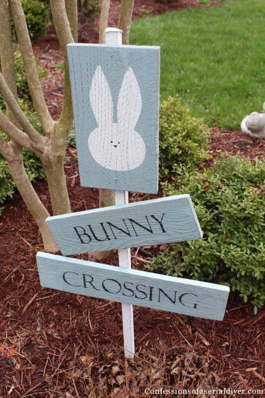 Embellish Your Home with a Bunny Crossing Sign