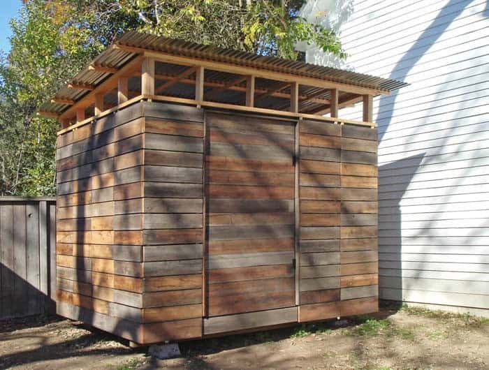 Rustic Reclaimed Wood Paneled Shed