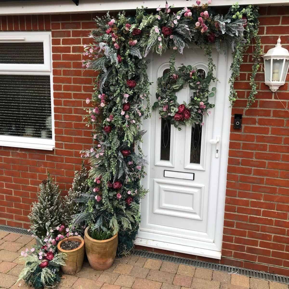 Asymmetrical Garland And A Matching Wreath