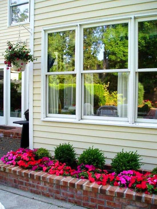 Increase Curb Appeal with Brick Flower Bed