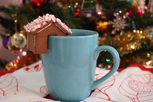 Adorn Your Hot Cocoa with a Mini Gingerbread House