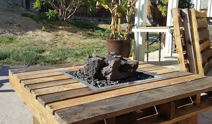 Elevate Your Fire Pit with a Pallet Table