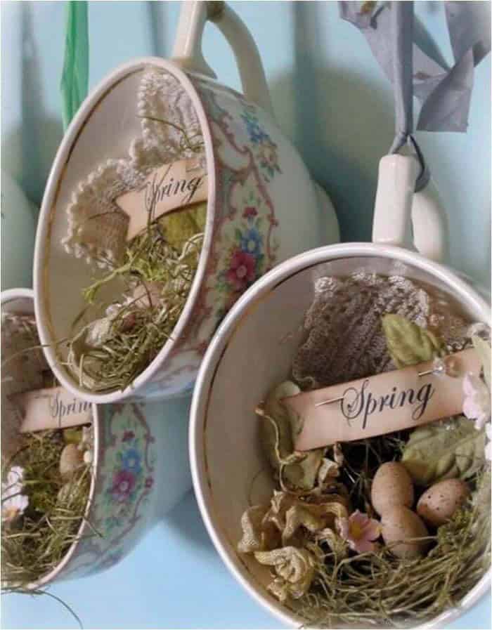 Decorate Walls with a Charming Easter Mug Garland