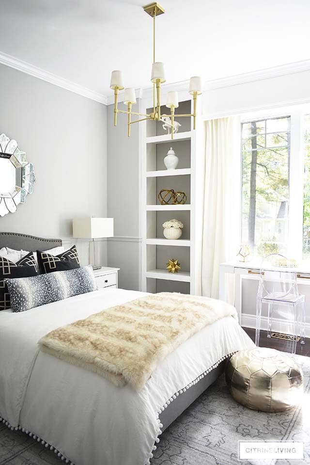 Inviting Light Gray Bedroom for Women