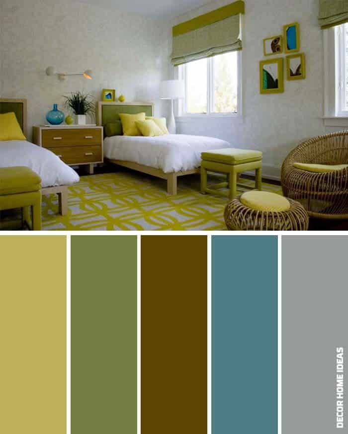 Yellow, Green, and Gray