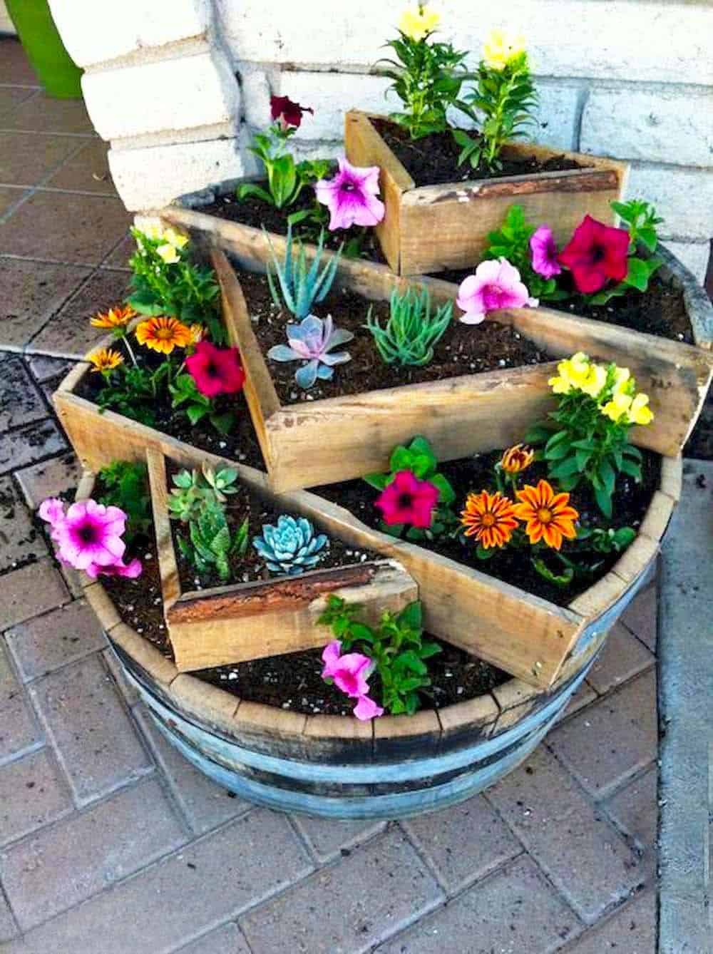 Tiered Wooden Planter