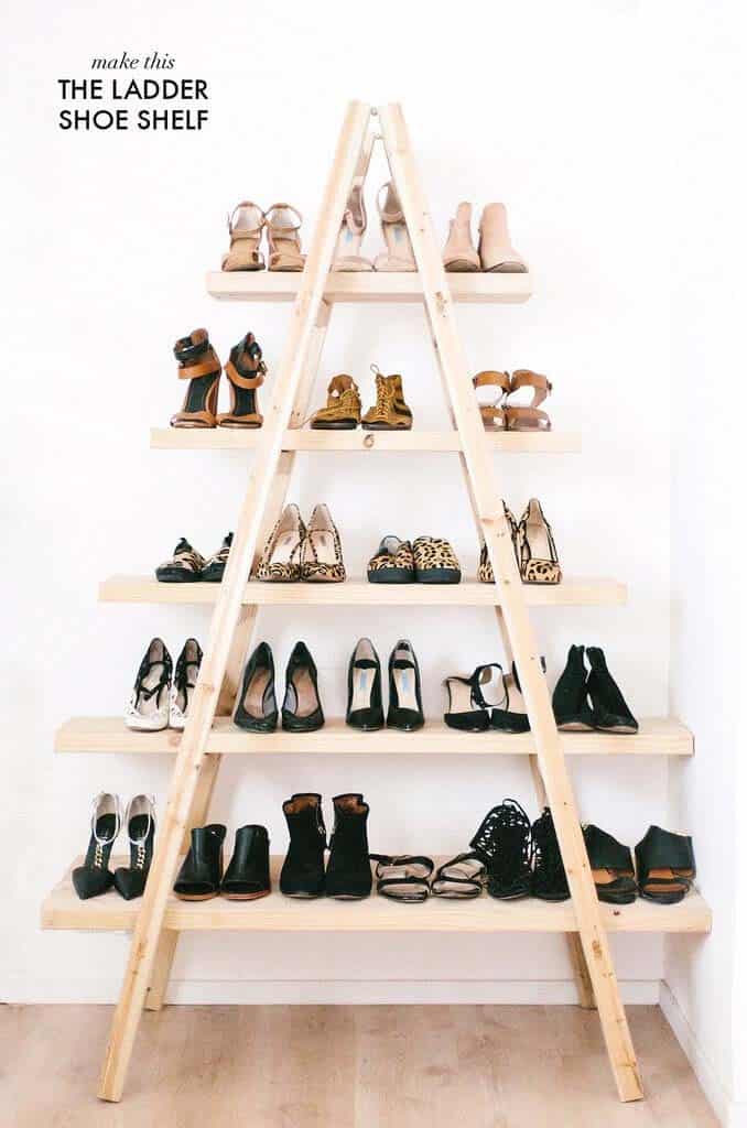 Maximize Your Shoe Storage with a Ladder Shelf