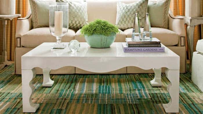 Glass Accents Add Shine to Coffee Table