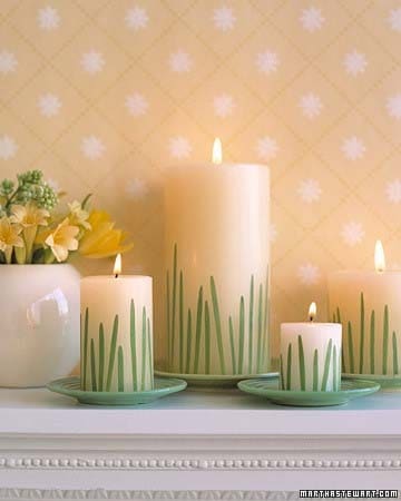 Light Up Easter with Grass-Themed Candles