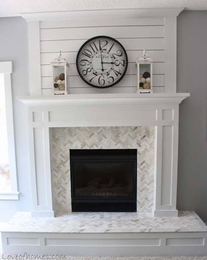 Deck the Halls with White and Gray Fireplace