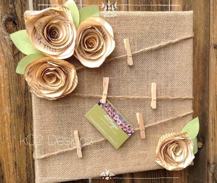 Paper Flower Note Board Embellishments