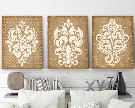 Enhance Your Bedroom with a Beige Canvas Trio