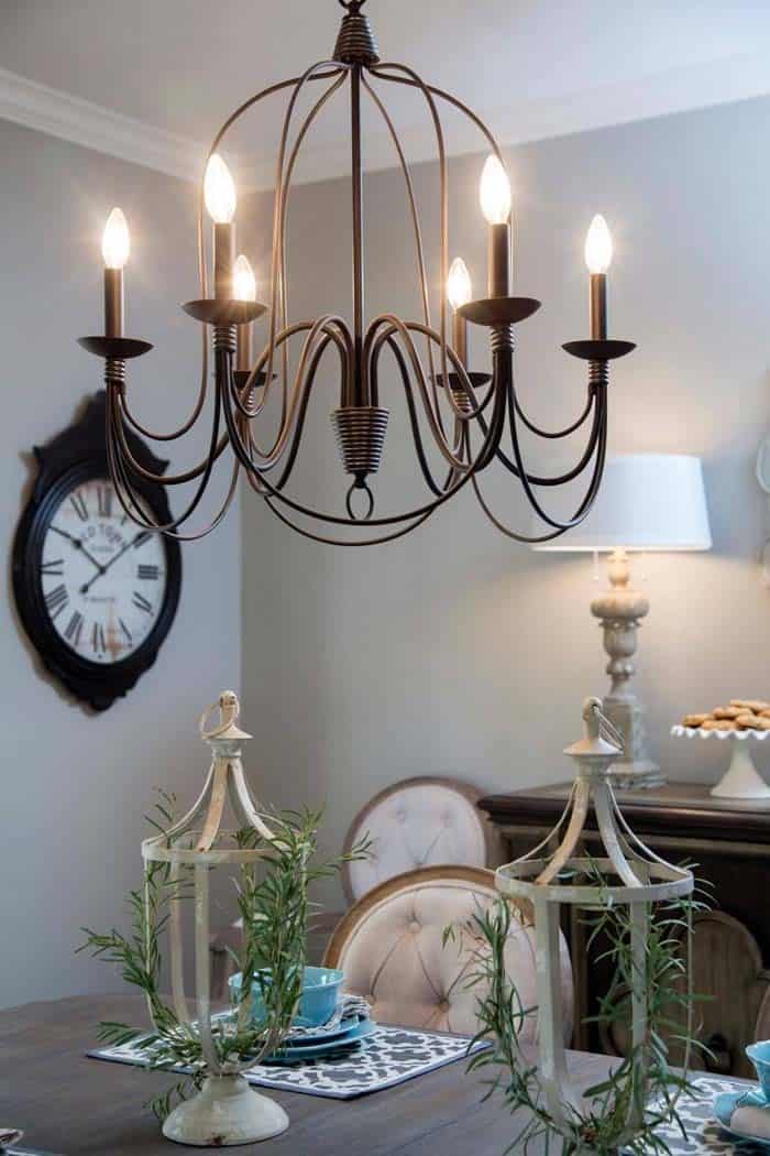 Classic and Romantic Wrought Iron Chandelier