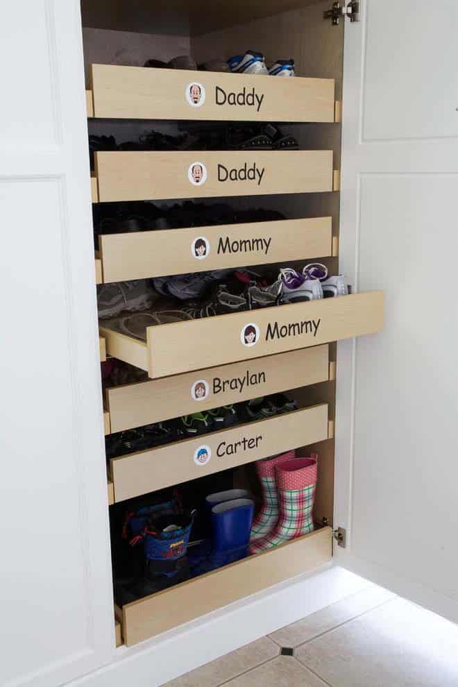 Bring Charm with a Personalized Family Shoe Cabinet