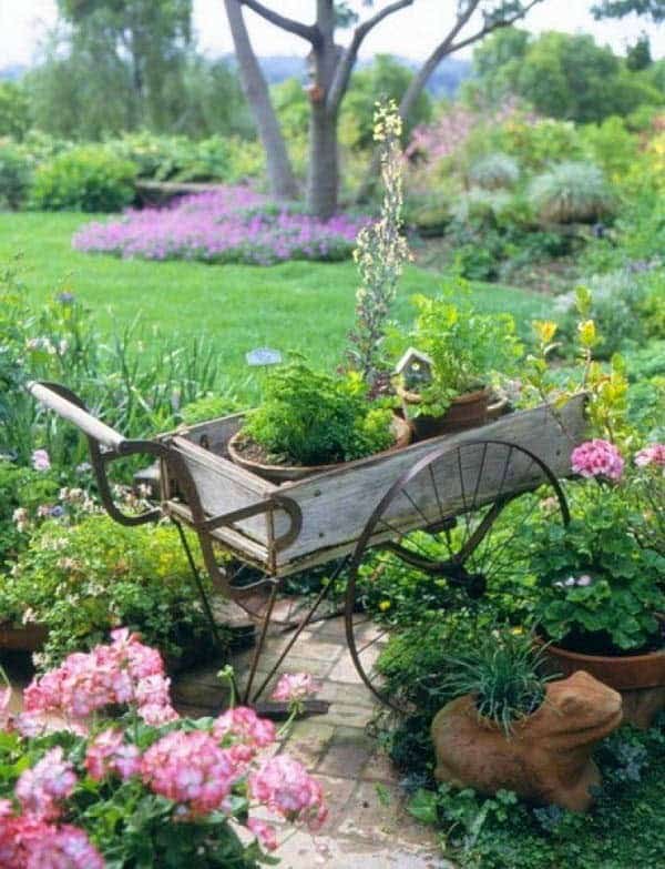 Upgrade Your Garden with a Rustic Wheelbarrow Planter