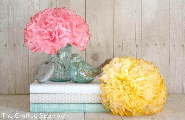 Make Coffee Filter Peony Flowers