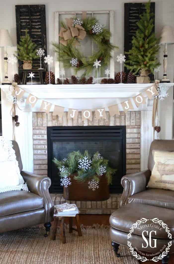 Rustic Elements Farmhouse Mantel