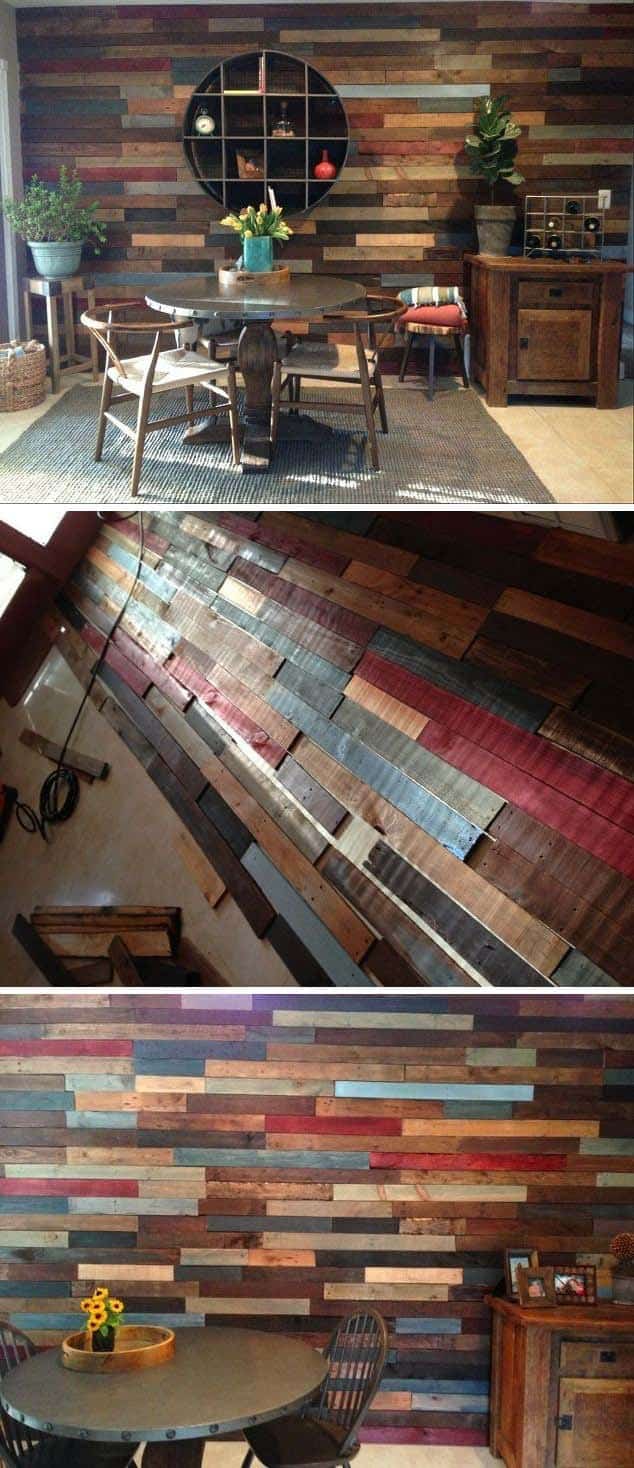 Reclaimed Wood Pallet Wall