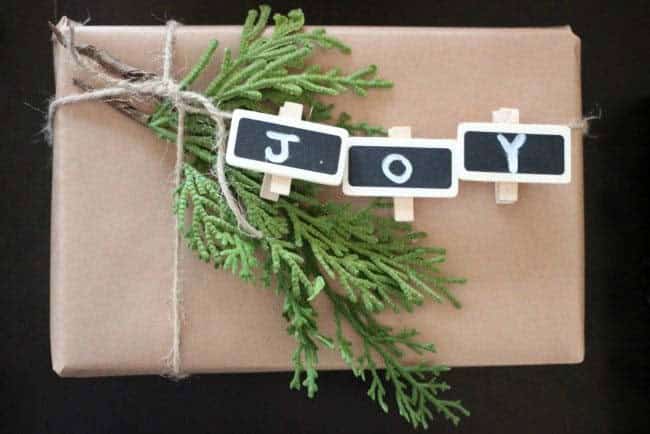 Customized Tags form Chalkboard Paper and Clothespins